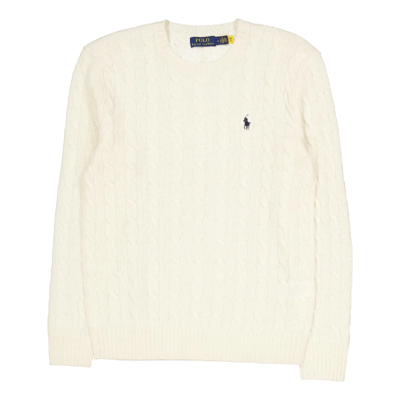 Cable-Knit Wool-Cashmere Sweater Andover Cream