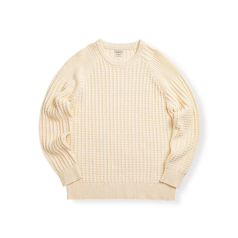 retro-casual-knitted-waffle-sweaters