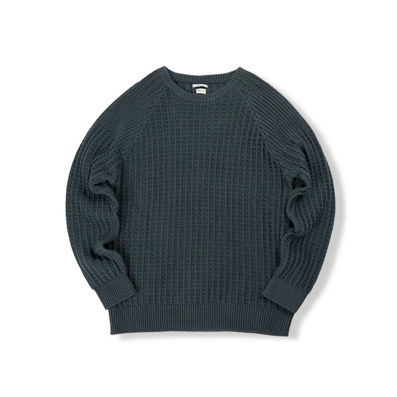 retro-casual-knitted-waffle-sweaters