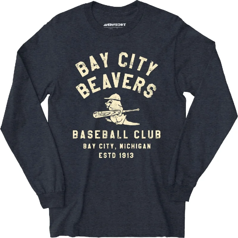 bay-city-beavers-michigan-vintage-defunct-baseball-teams-long-sleeve-t-shirt