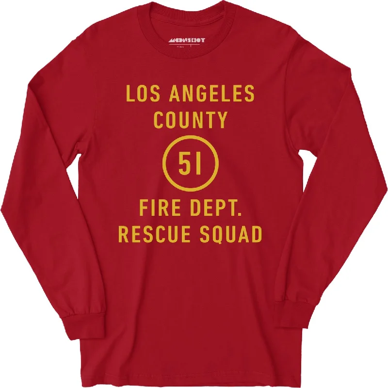 Emergency - Los Angeles County Fire Dept. Squad 51 - Long Sleeve T-Shirt