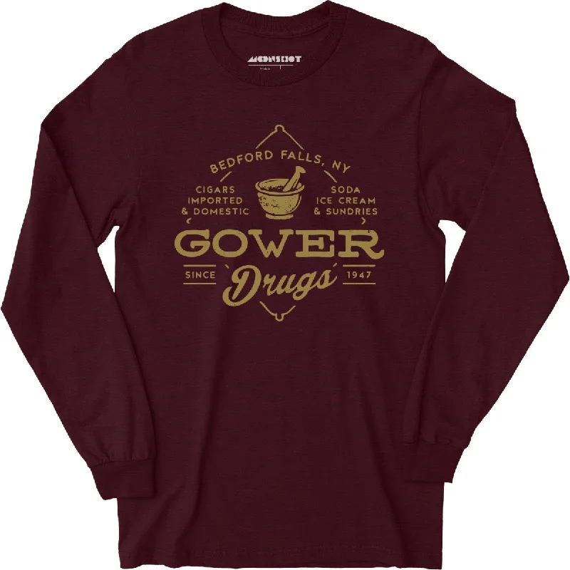 gower-drugs-bedford-falls-ny-long-sleeve-t-shirt