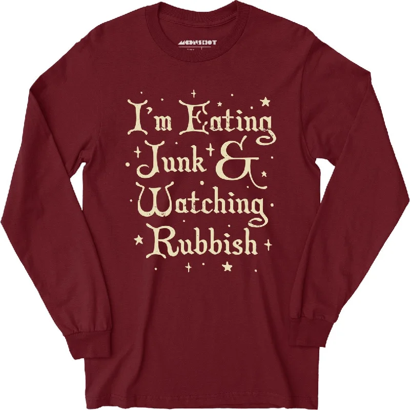 im-eating-junk-watching-rubbish-long-sleeve-t-shirt