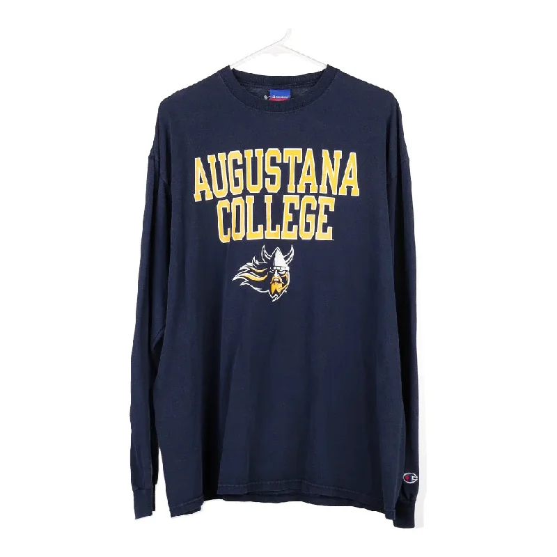 Augustiana College Champion College Long Sleeve T-Shirt - XL Navy Cotton