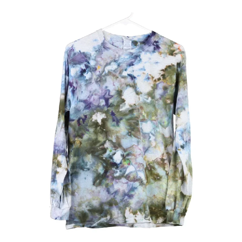 Gildan Tie-Dye Long Sleeve T-Shirt - Medium Multicoloured Cotton