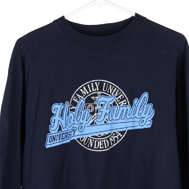 vintage-holy-family-university-champion-long-sleeve-t-shirt-mens-navy-large-353074