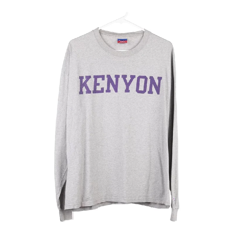 Kenyon Champion Long Sleeve T-Shirt - XL Grey Cotton