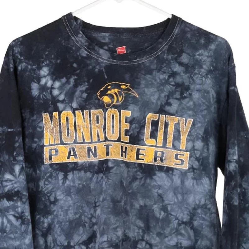 vintage-monroe-city-panthers-hanes-long-sleeve-t-shirt-mens-black-medium-353544