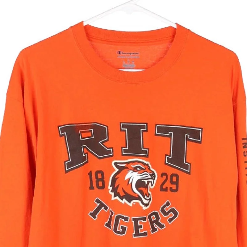 vintage-rit-tigers-champion-long-sleeve-t-shirt-mens-orange-large-353077