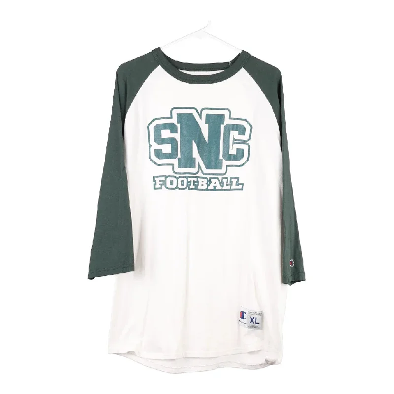 SNC Football Champion Long Sleeve T-Shirt - XL White Cotton