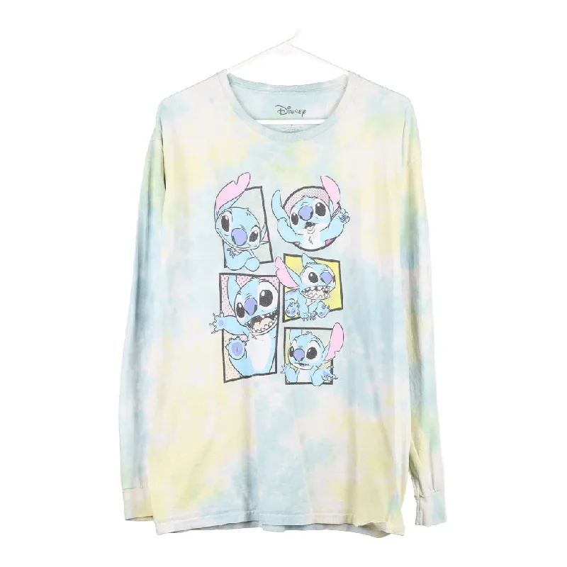 Stitch Disney Tie-Dye Long Sleeve T-Shirt - Large Multicoloured Cotton