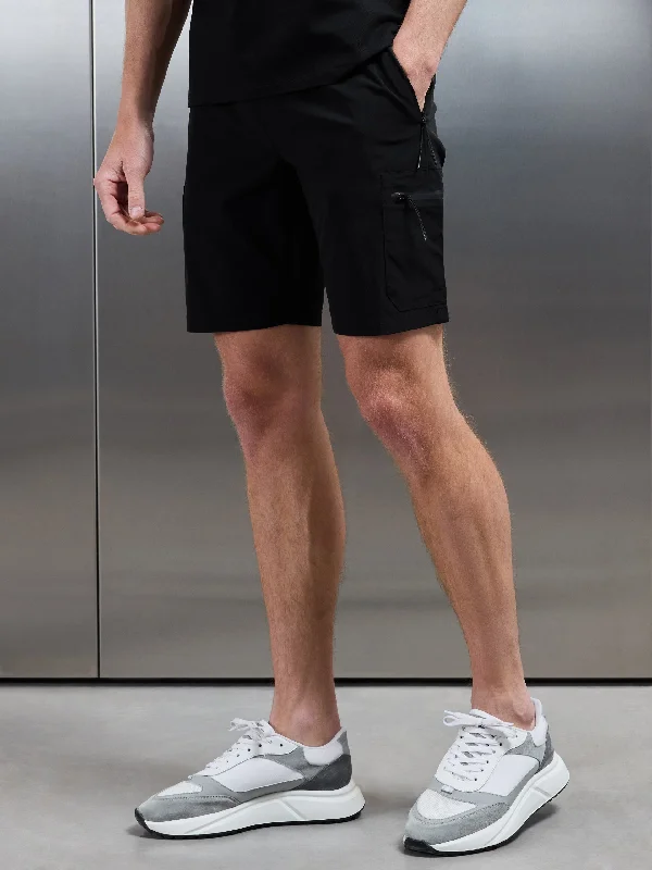 Active Cargo Short in Black