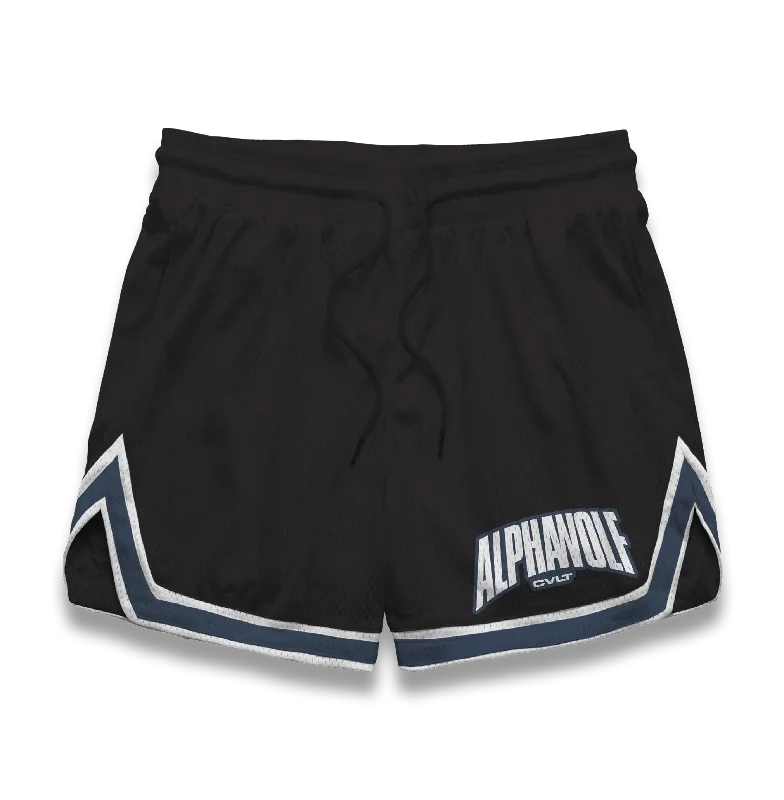 Alpha Wolf - Black & White Custom Basketball Shorts