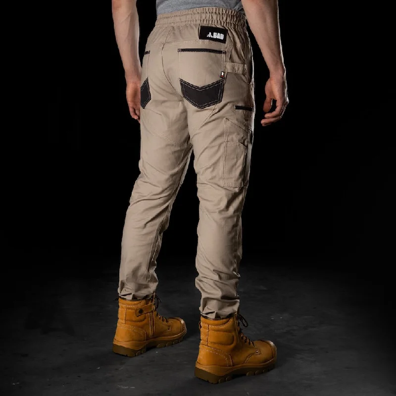 bad-saviour-elastic-waist-cuffed-work-pants