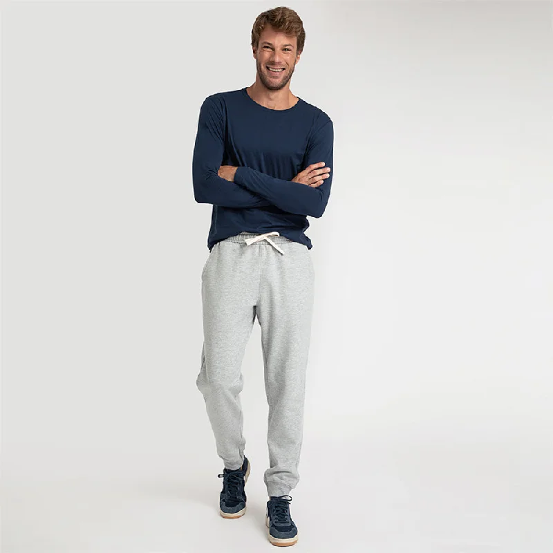 Calça Jogger de Moletom Masculina - Mescla Claro