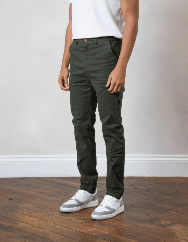 Cotton Cargo Pant Khaki Green