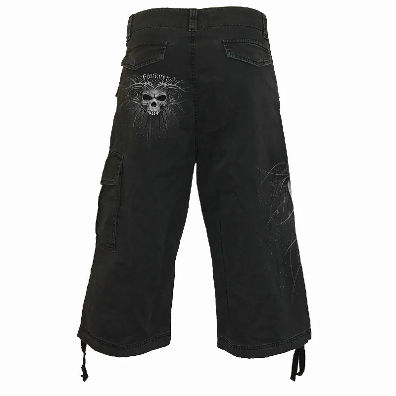 death-forever-vintage-cargo-shorts-3-4-long-black