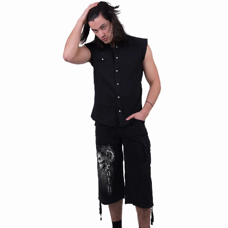 death-forever-vintage-cargo-shorts-3-4-long-black