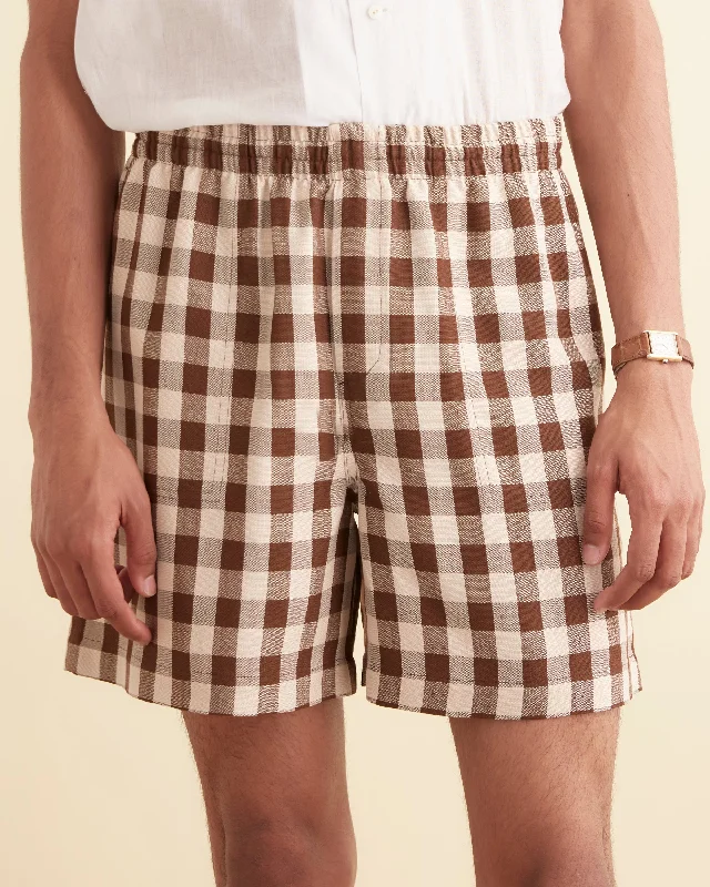 gilbert-check-shorts-brown-white