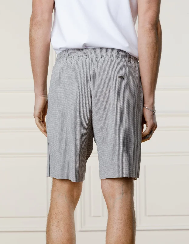 grey-pleated-short