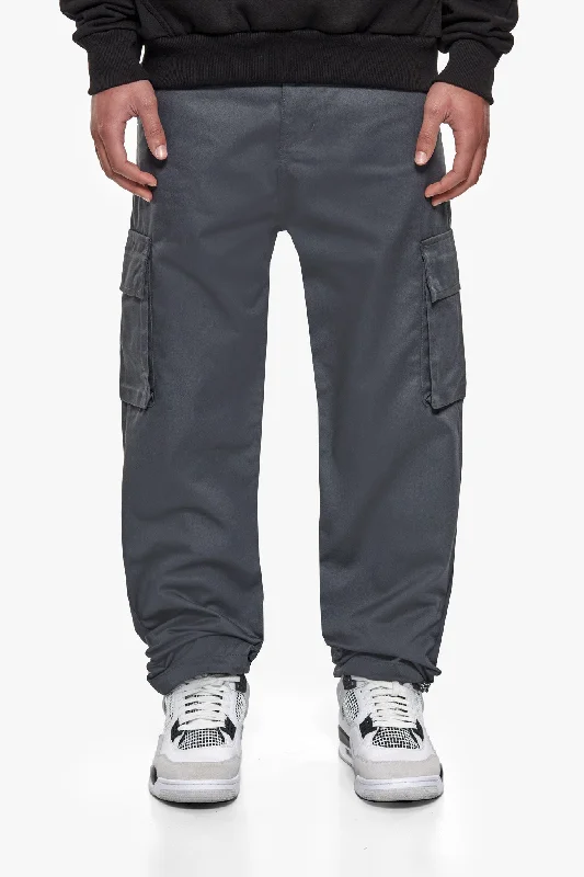 SINGLE CARGO POCKET WORK WEAR PANTS GREY