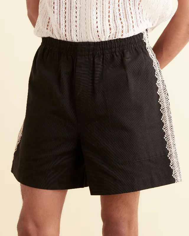 lacework-shorts-black