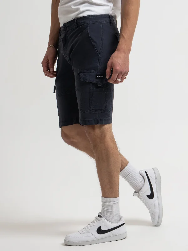 Leon Cargo Shorts in Dark Navy