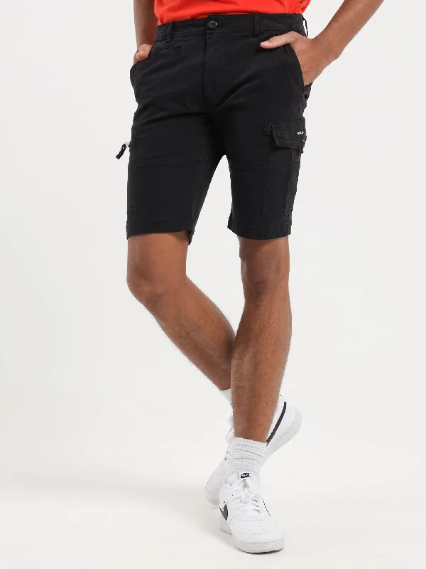 leon-slim-fit-cargo-shorts-in-black