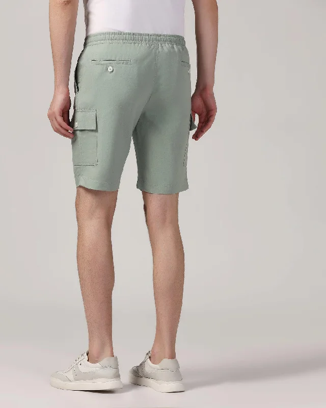 linen-casual-green-solid-shorts-kin