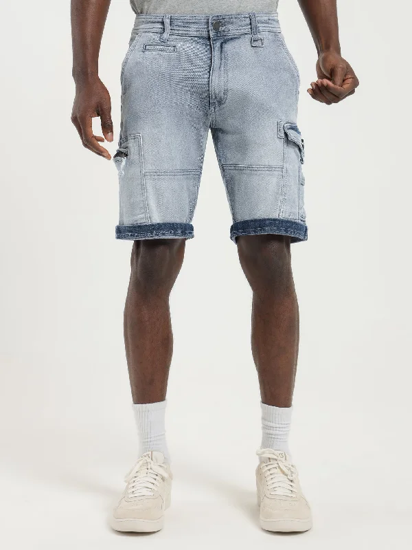 Lione Denim Shorts in Light Indigo