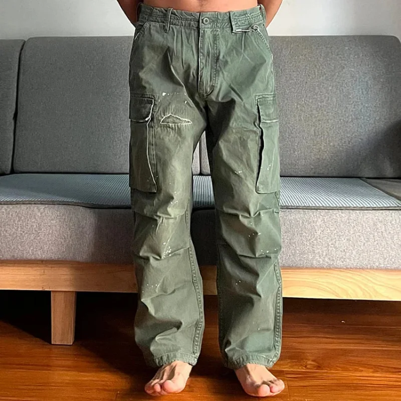 mens-loose-large-pocket-wear-resistant-cargo-paratrooper-pants-35879567z