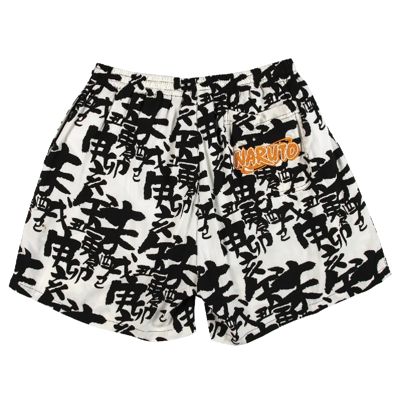 naruto-allover-black-white-print-short