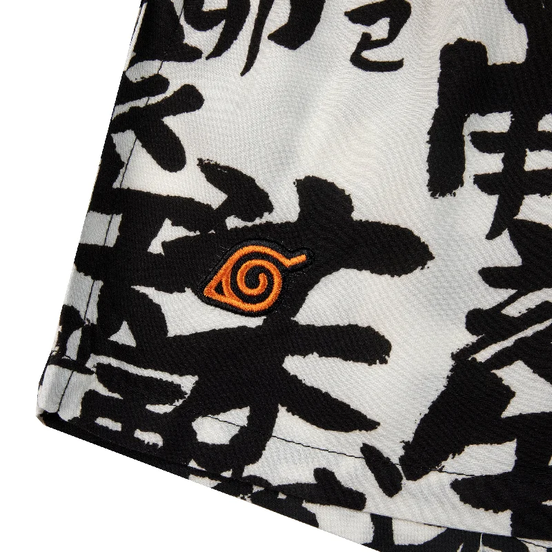 naruto-allover-black-white-print-short