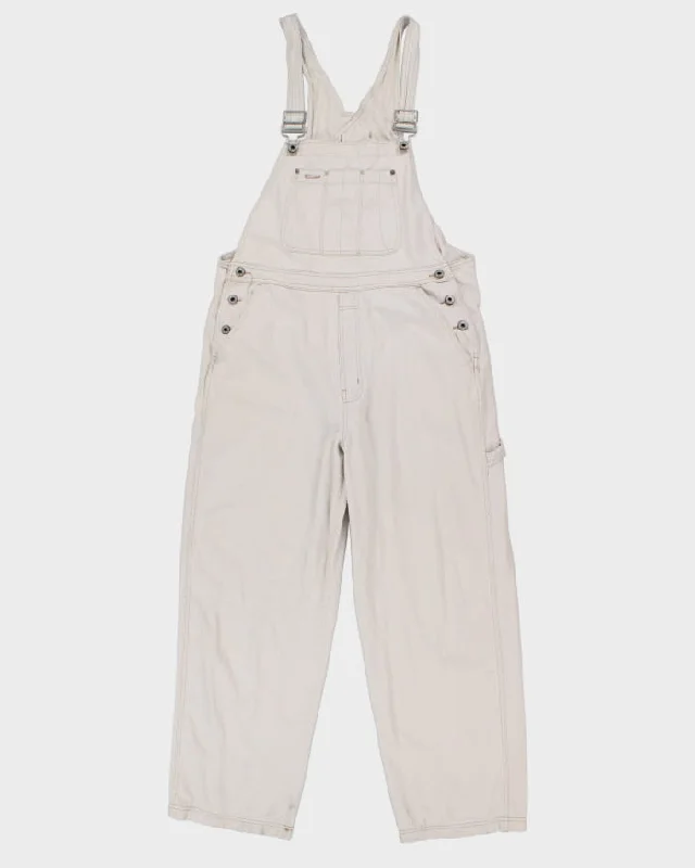 Vintage 90s Gap Cream Dungarees - W38 L30