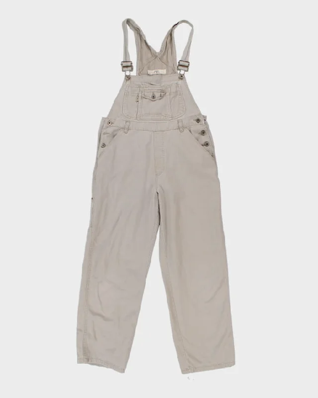 Vintage 90s SQZ Squeeze Beige Dungarees - W36 L30