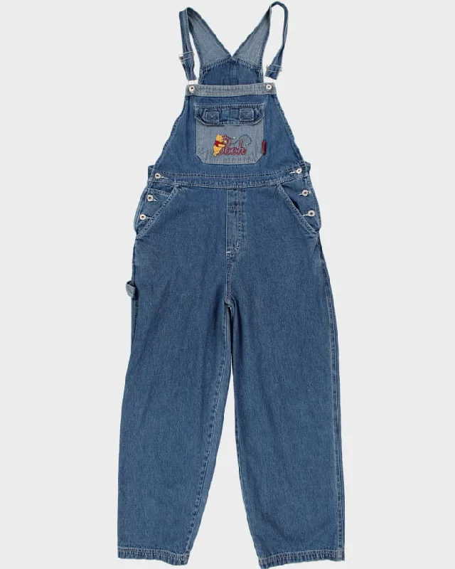 Vintage 90s Winnie The Pooh Denim Dungarees - W36 L36