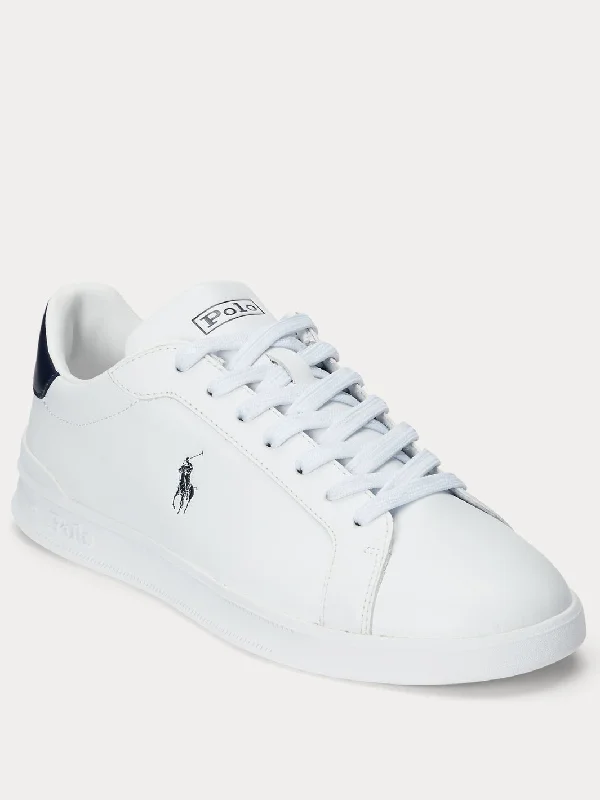 HERITAGE COURT II LEATHER SNEAKERS Hvit M/Marine