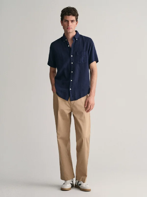 9518053-cotton-linen-textured-ss-shirt-marine