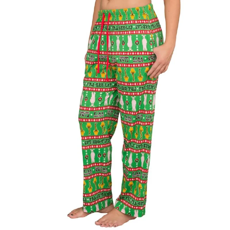 A Christmas Story Major Award Leg Lamp Pink Nightmare Lounge Pants