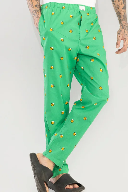 Beer Print Green Pyjama