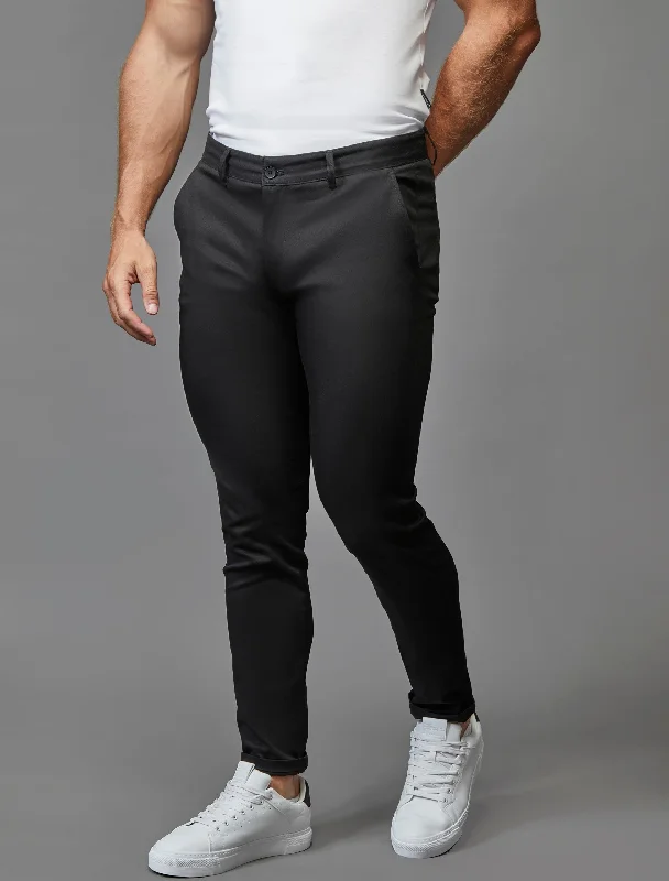 Black Tapered Fit Chinos