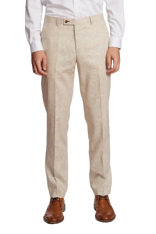 Downing Pants - slim - Tan Linen