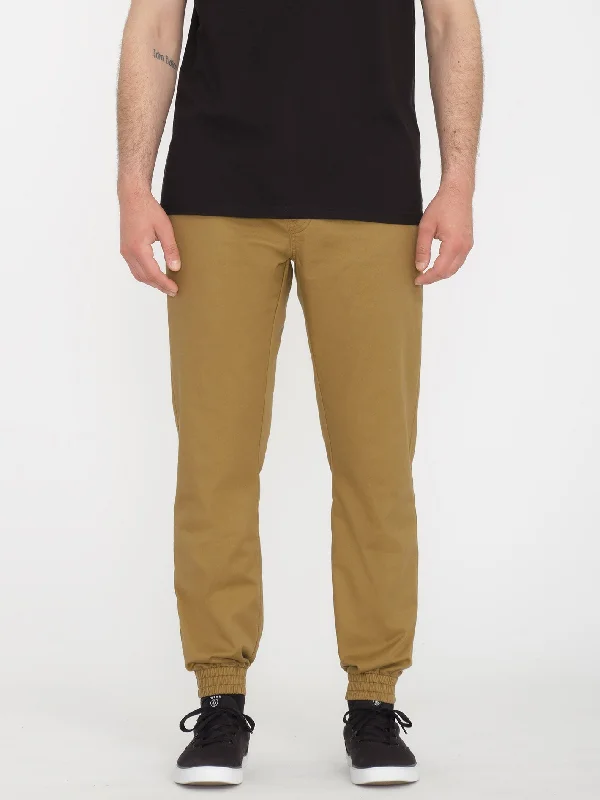 Pantalón con Cintura Elástica Frickin Slim - Dark Khaki