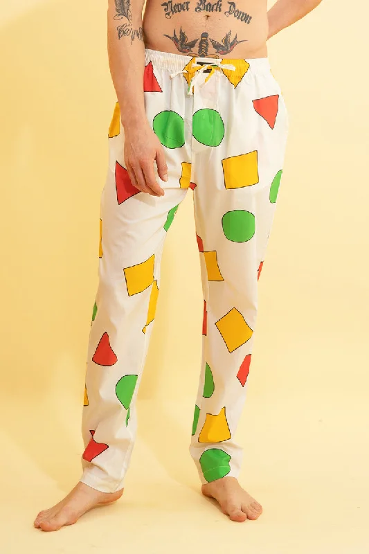 Geometric White Pyjama