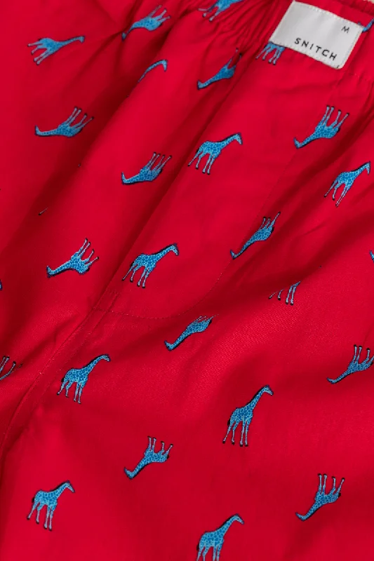 giraffe-print-red-pyjama