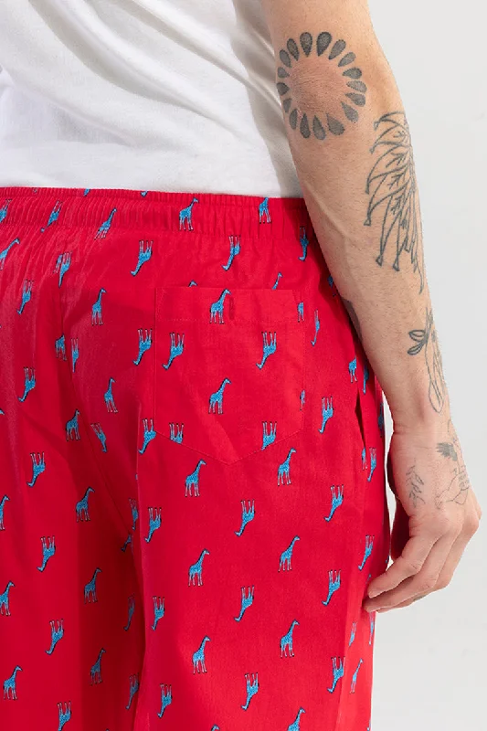 giraffe-print-red-pyjama