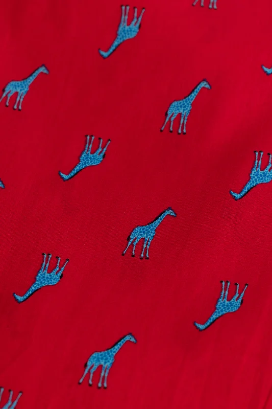 giraffe-print-red-pyjama