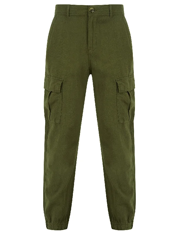 idas-linen-cotton-comfort-fit-elasticated-waist-cargo-trousers-in-olive-night-tokyo-laundry