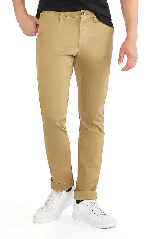 Tan Bowie Straight Fit Stretch Sateen Chino Pant