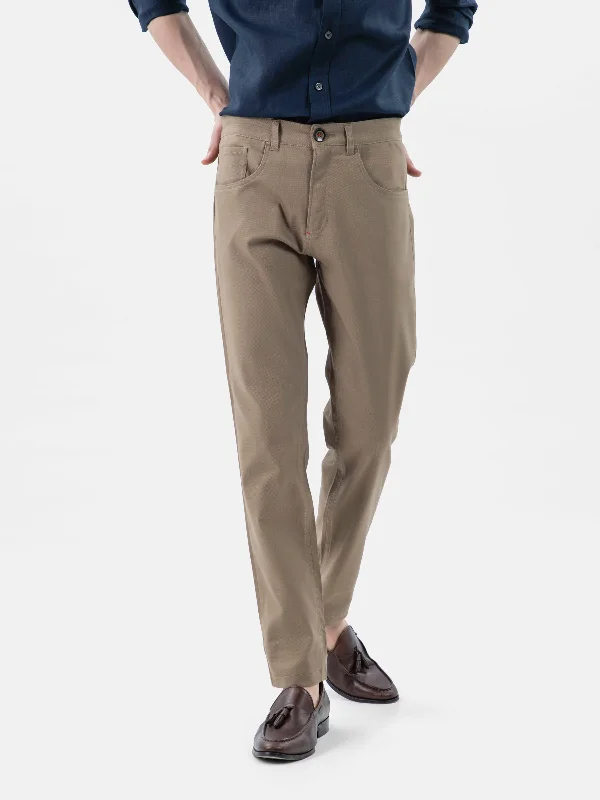 khaki-dobby-structured-five-pocket-trouser